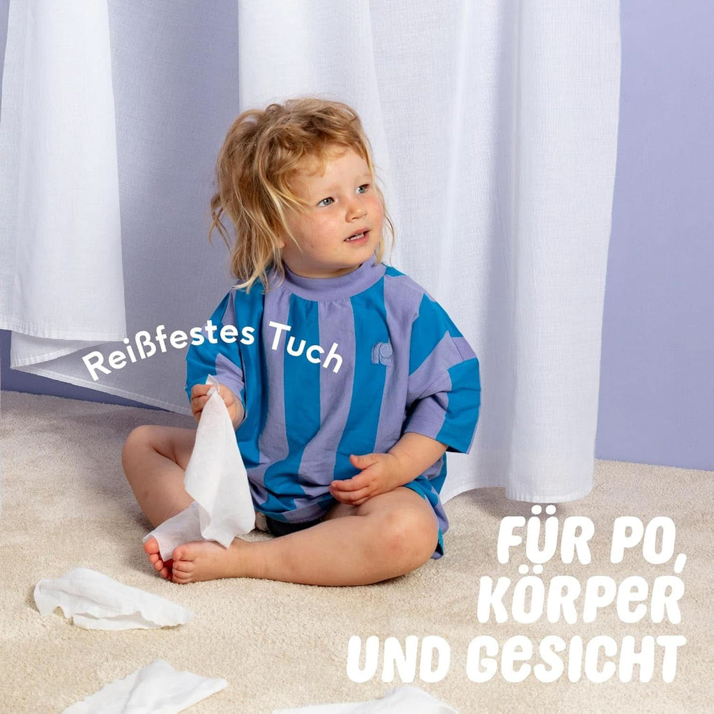 Servețele umede cu loțiune fără plastic, Naïf Servetele Umede Bebelusi Naty Shop