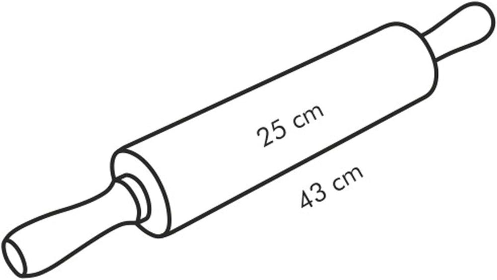 Tescoma Delicia Teigroller aus Holz, 25 x 6 cm