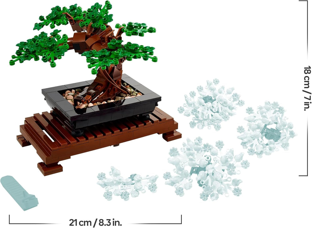 LEGO Botanicals Bonsai Baum Set für Erwachsene - Pflanzen Home Deko Set - DIY Projekt und entspannende kreative Aktivität - Geschenkidee für Frauen und Männer - Botanik Kollektion 10281