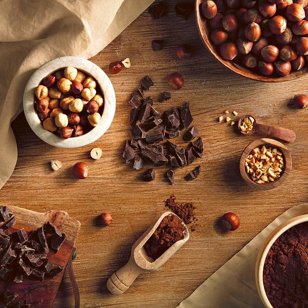 Csokoládé tejcsokis és mogyorós töltelékkel, 200g-os doboz