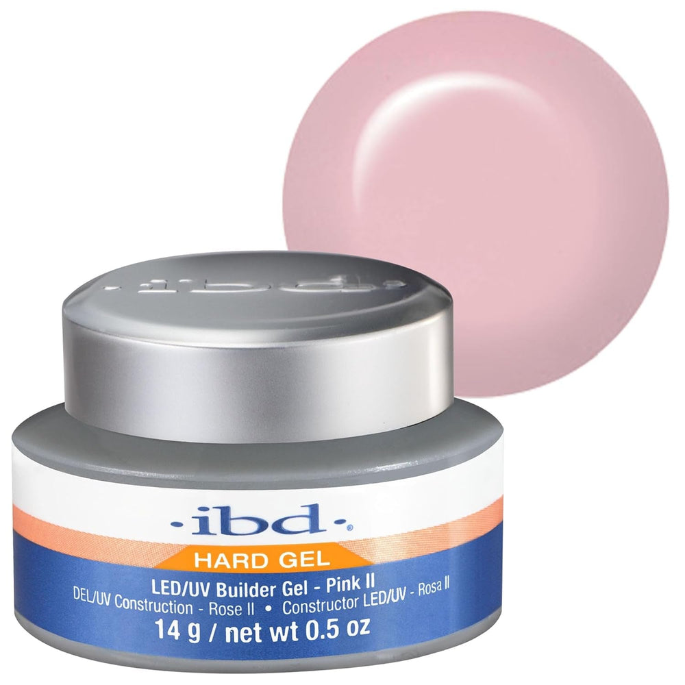 IBD Hard Gel – Gel de construcție LED/UV roz II, 1 pachet (1 x 56 g) – Fabricat în SUA – Construcție unghii acasă – Fără programări sau saloane de unghii zgomotoase