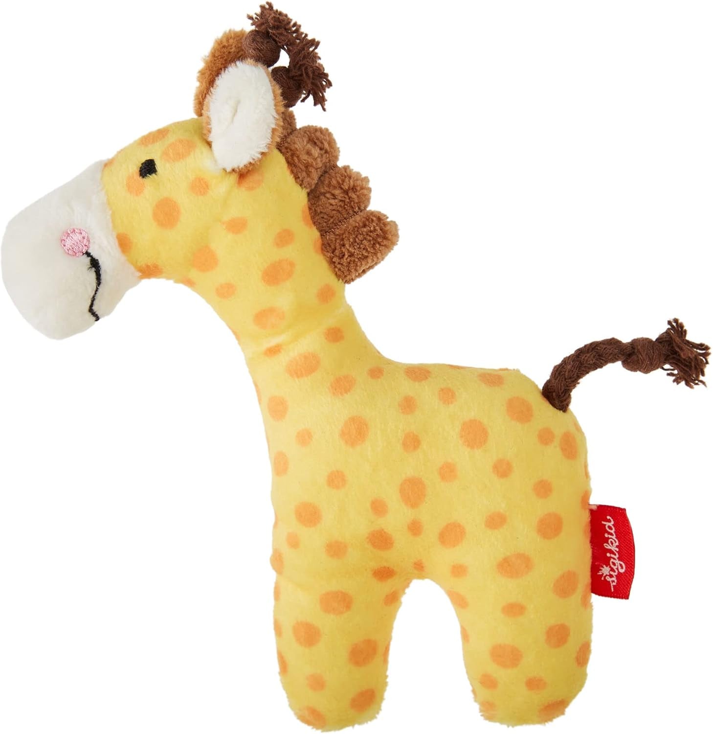 Sigikid 41169 Rattle rabbit Red Stars fete și băieți jucărie pentru copii recomandată de la naștere verde Jucarii Bebe Naty Shop Recomandat de la naștere Girafă