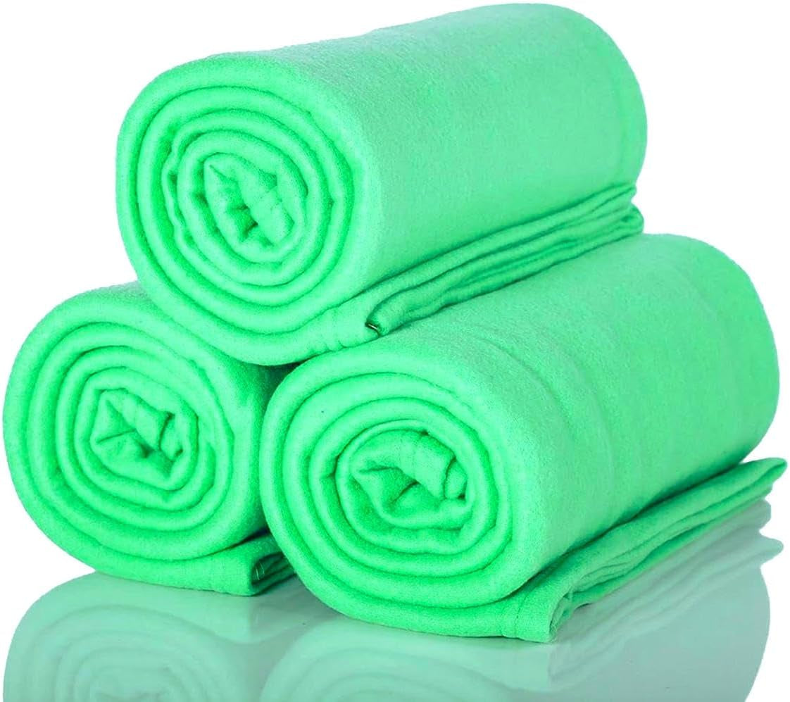 ALCLEAR 3 db Oeko Tex polár takarók, szín: antracit, nagy méret 130X160 Cm, 200 G/M2 felett, kanapé takaró kanapé takaró takaró nappali takaró, piknik takaró kanapé dísztakaró Ágyak és Takarók Mintázat Besuche 3 db A zöld 130X160 cm