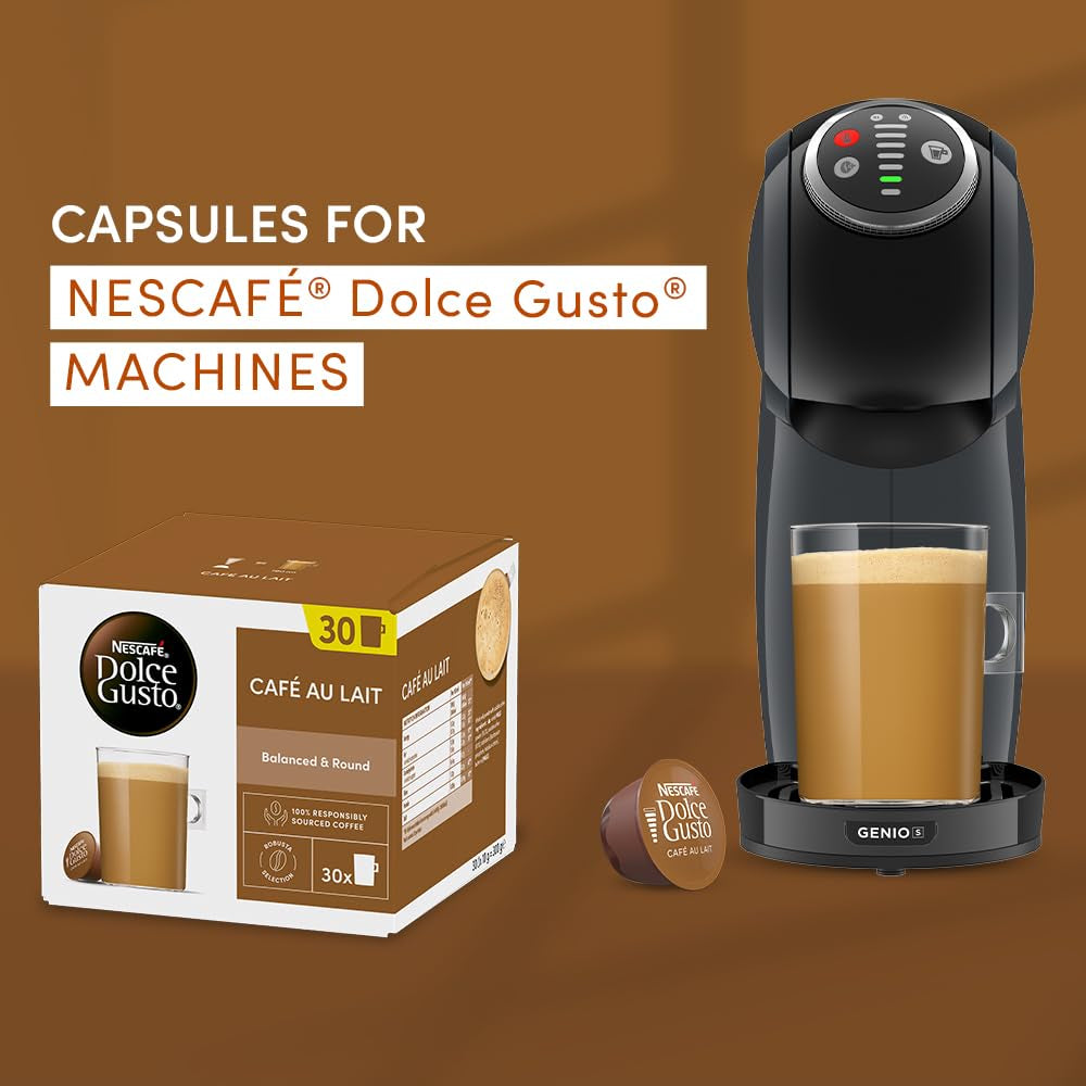 NESCAFÉ Dolce Gusto Cafe au Lait Kaffeepads, 30 Kapseln (30 Portionen)