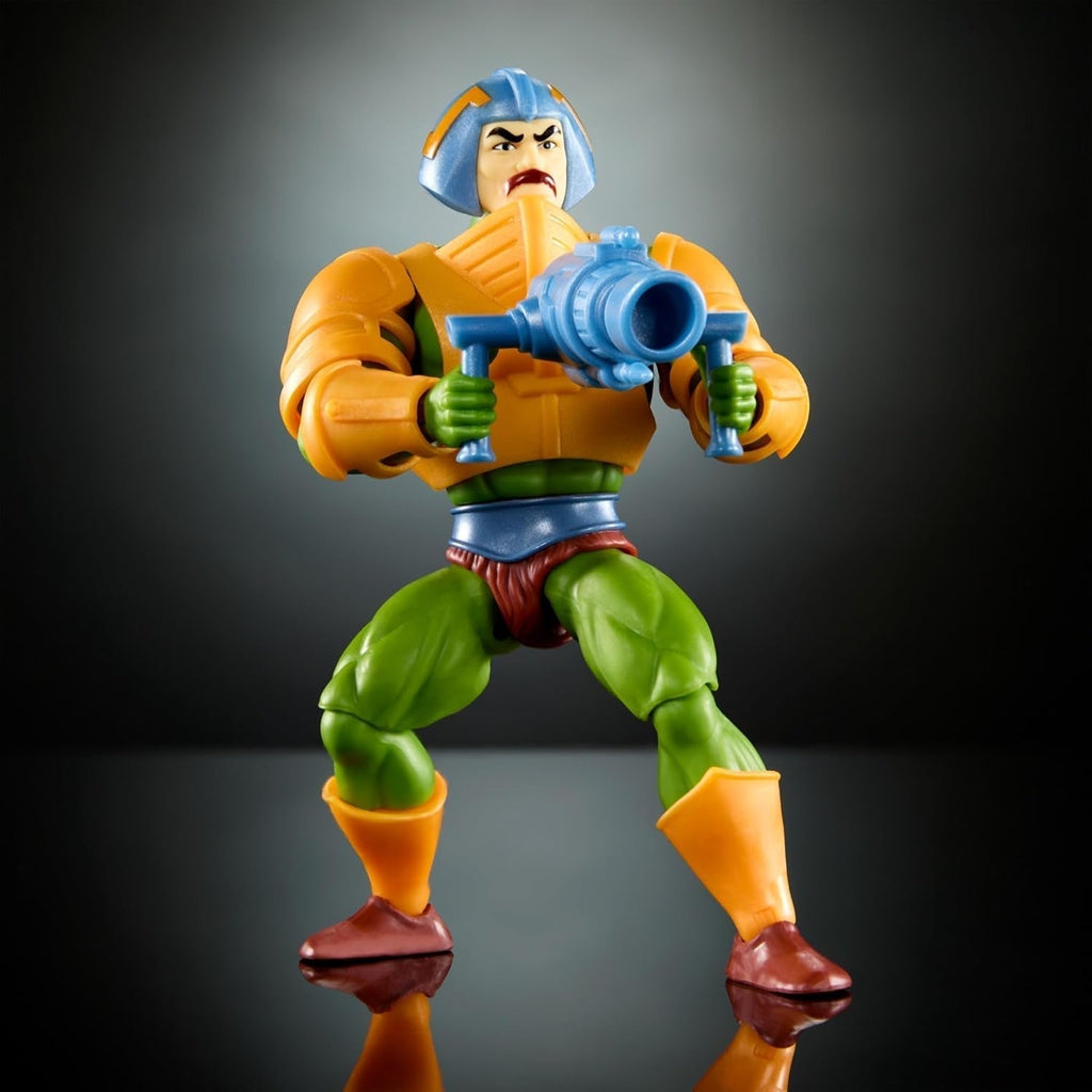 Jucărie Masters of the Universe Origins, Man-At-Arms Duncan figurină de acțiune din colecția de desene animate, înălțime aprox. 14 cm, erou cu armură detașabilă și accesorii, HYD25 Action figures Naty Shop