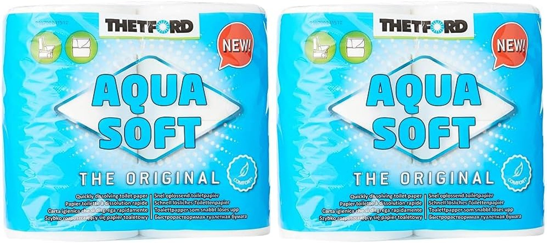 Hârtie igienică Aqua Soft Hârtie igienică pentru toalete mobile 4 role/butelii toalete de camping hârtie igienică pentru camping în aer liber