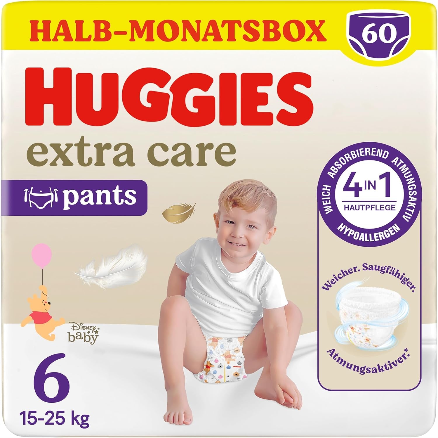 Huggies Extra Care Pants Disney Design Méret 5 68 Pelenka (2x34) Fél hónapos doboz