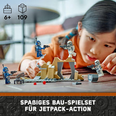 LEGO Star Wars: Mandalorian Ambush a Mandalore csatacsomagon, kalandépítő játék gyerekeknek, gyűjthető akciókészlet, ajándékötlet fiúknak és lányoknak 75373 építőkészletek Besuche den LEGO-Store