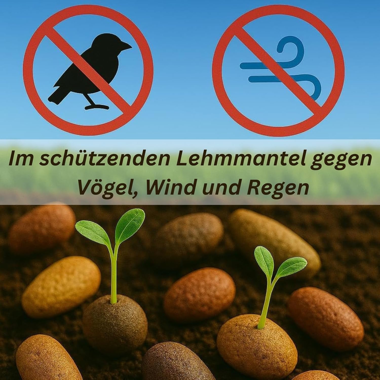 Virágmagok agyagvédő bevonatban méheknek és lepkéknek, 400g. Évelő és télálló vadvirágok keveréke 20 m²-re. Gyönyörű vadvirág magvak színes méhlegelőhöz. Ajándék gyerekeknek.