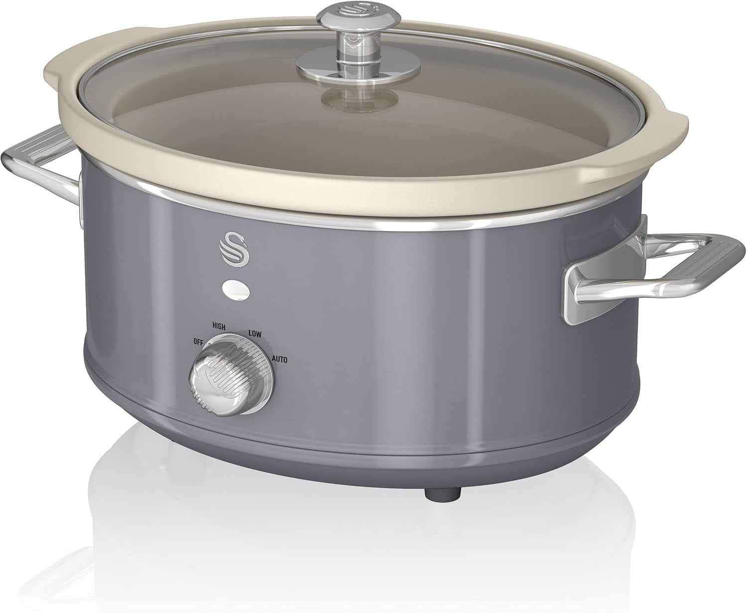 Swan Retro SF17021GRNEW Slow Cooker 3,5 literes, 200 W Slow Cooker Naty Shop szürke
