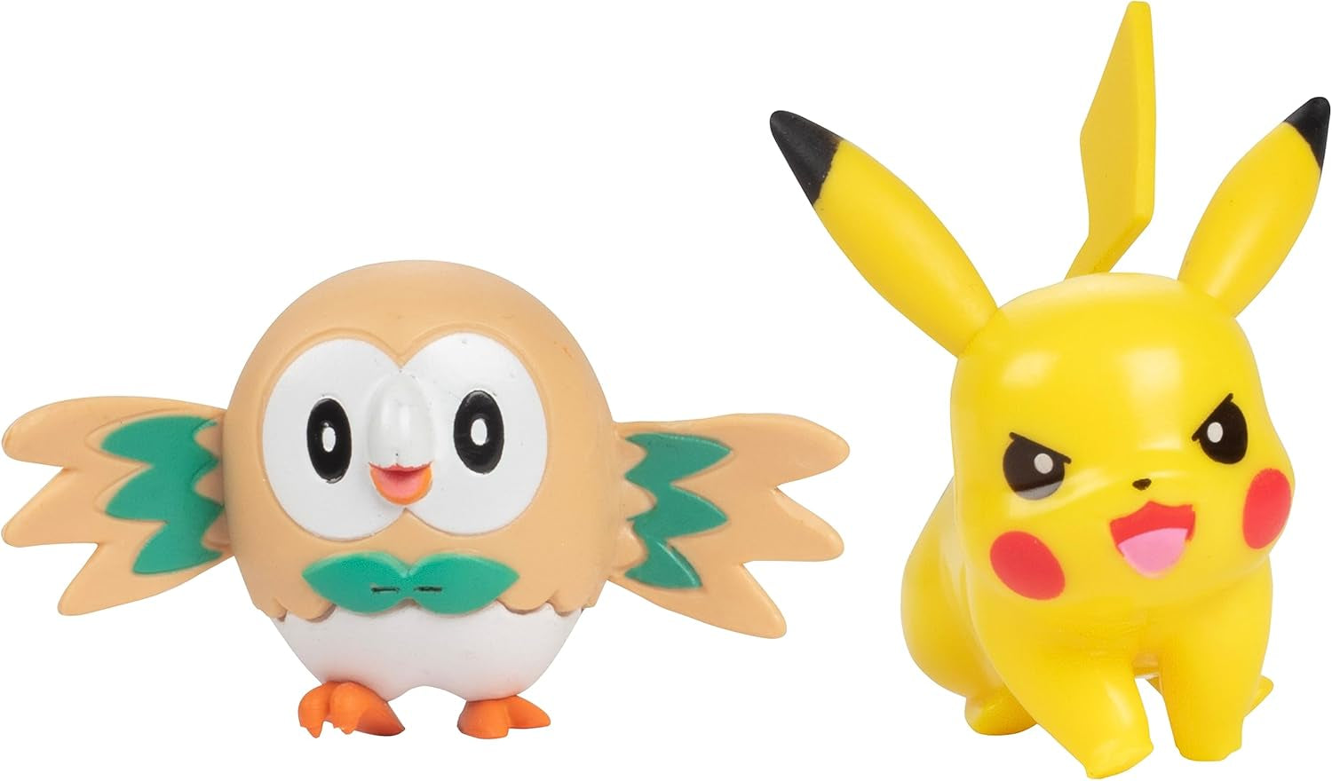Pokémon-csata készen áll! 6 részes figurakészlet - 11,4 cm-es hamu és indító Pikachu, 5,1 cm-es Charmander, Rowlet, Piplup, Zorua - Hivatalos engedéllyel - Húsvéti ajándék gyerekeknek, fiúknak, lányoknak akciófigurák Naty Shop