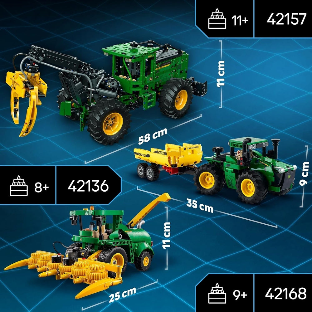 LEGO Technic John Deere 9620R 4WD traktor billenő utánfutóval Klasszikus mezőgazdasági játék gyerekeknek fiúknak és lányoknak 8 éves gyűjthető modellkészlet 42136 Építőkészlet Besuche den LEGO-Store