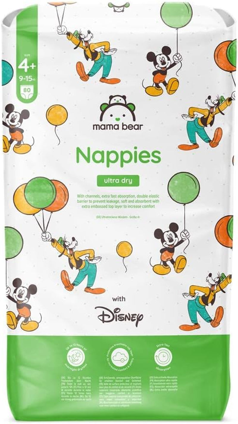 Amazon márka: Mama Bear Disney Ultra Dry pelenkák, 3-as méret (4-9 kg) - Havi doboz, fehér, 172 darab (2 86 darabos csomag)