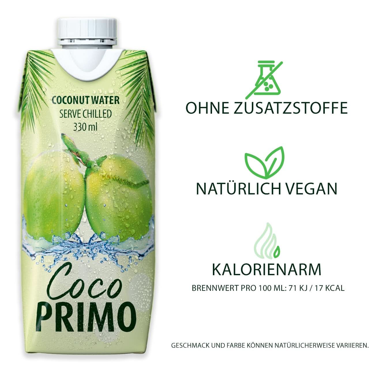 Kókuszvíz, tiszta, sportital, szomjoltó, 12 x 330 ml alkoholmentes italok Naty Shop