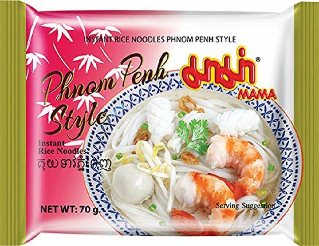 MAMA Phnom Penh instant rizstészta - Keleti stílusú instant rizstészta - Eredeti thai konyha - 12 x 70 g