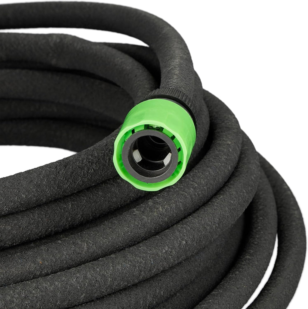 Furtun de picurare Relaxdays, 50 m, furtun de udare pentru udarea straturilor înalte și a gardurilor vii, furtun de grădină, negru