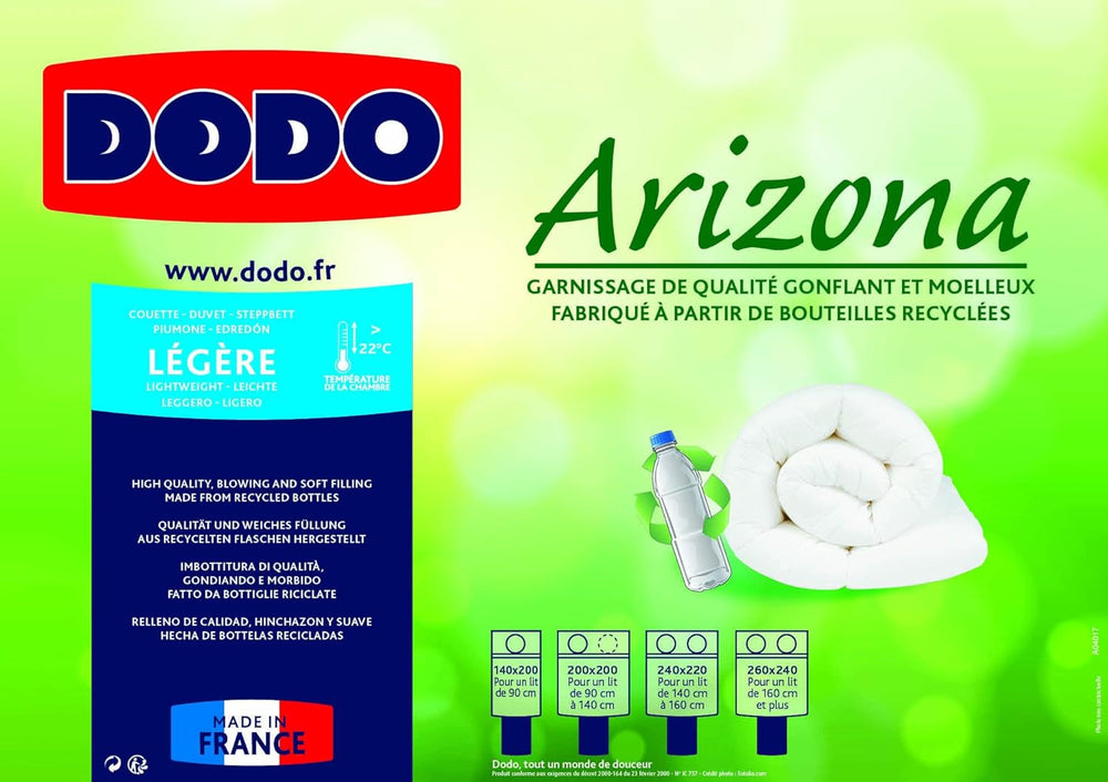 DODO Couette paplan Arizona, világos, poliészter, fehér, 140/200 Paplanok és paplanok Naty Shop