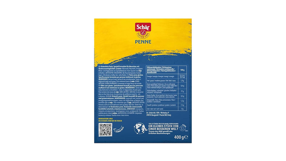 Gluténmentes penne, 400g