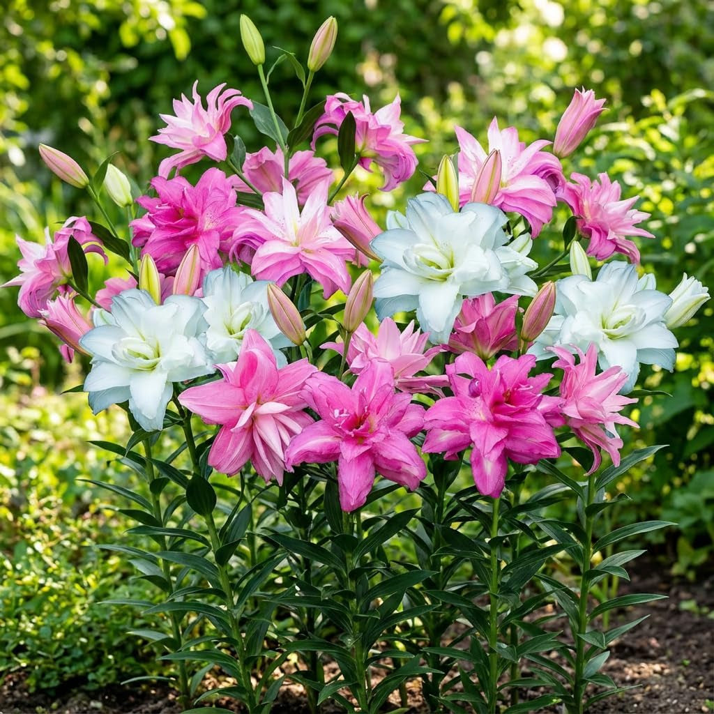 Hardy évelő liliomhagymák – Oriental Lotus Mix – 10 hagyma – Exkluzív holland virághagymák – Kertbe és cserepekbe (nagy mag nélküli hagymák, nem mesterséges)