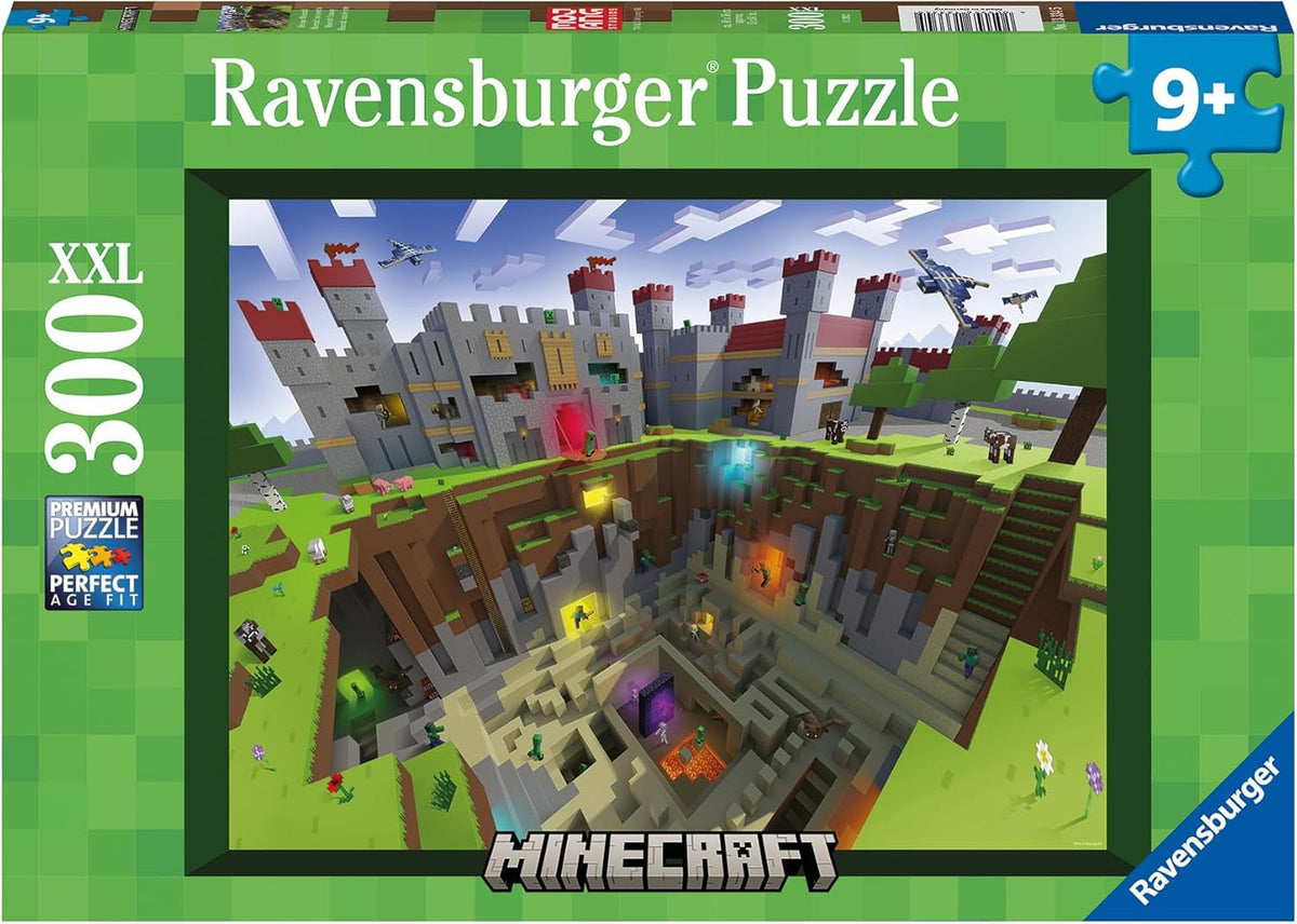 Ravensburger puzzle gyerekeknek 13334 - Minecraft Cutaway - 300 db Minecraft XXL puzzle 9 év feletti gyerekeknek Puzzle Naty Shop Single