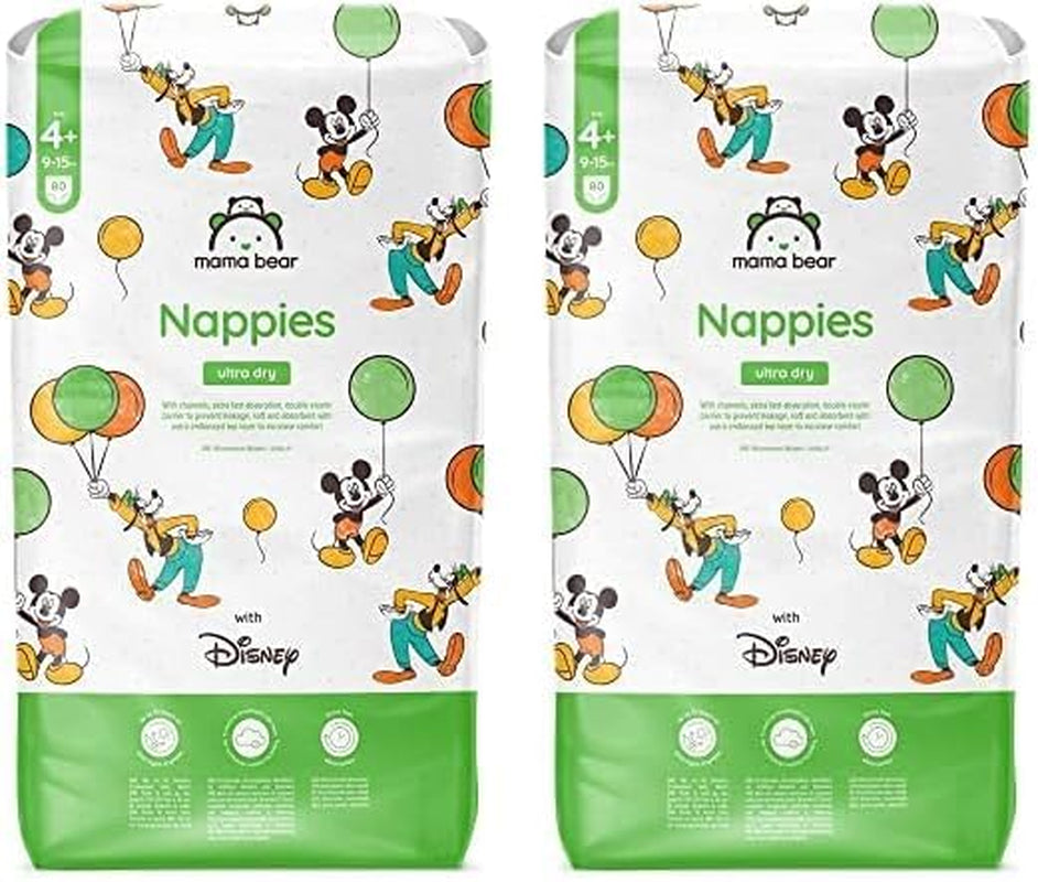 Amazon márka: Mama Bear Disney Ultra Dry pelenkák, 3-as méret (4-9 kg) - Havi doboz, fehér, 172 darab (2 86 darabos csomag)