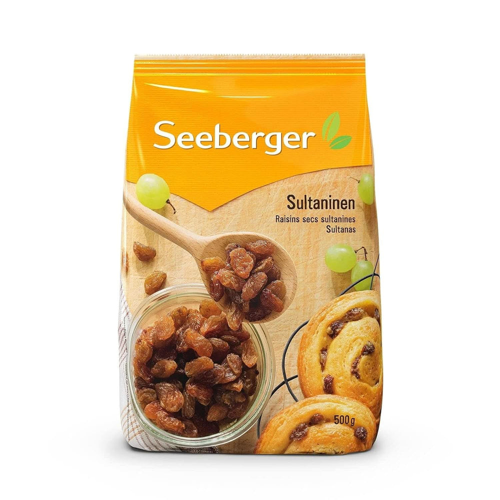 Seeberger Sultanas: Könnyű, édes és gyümölcsös Sultana mazsola Törökországból, 13 x 200 grammos kiszerelés Naty Shop szárított termékek 500 gramm