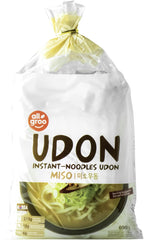 Allgroo Udon instant tészta - Miso, Udon leves, fűszeres, aromás, gyorsan elkészíthető - 3 adagot tartalmaz - 1 x 690 g