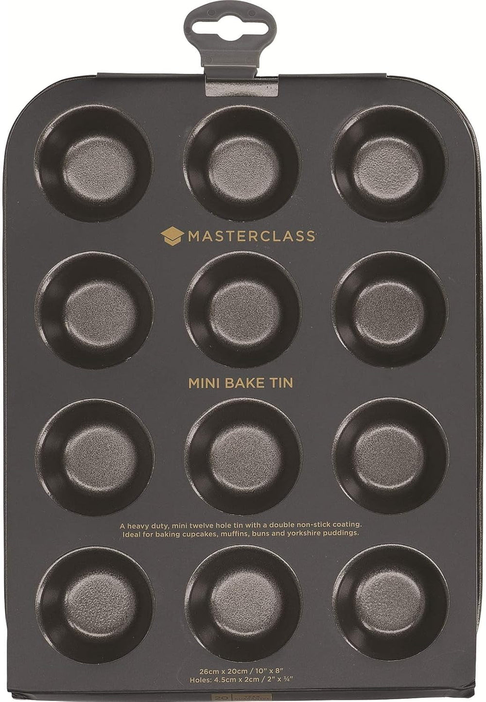 Mesterkurzus Törtchenform Master Class Für 12 Stück 25X20Cm, Karbonstahl, Grau, 28 X 18 X 18 cm Sütőformák és tálcák Naty Shop
