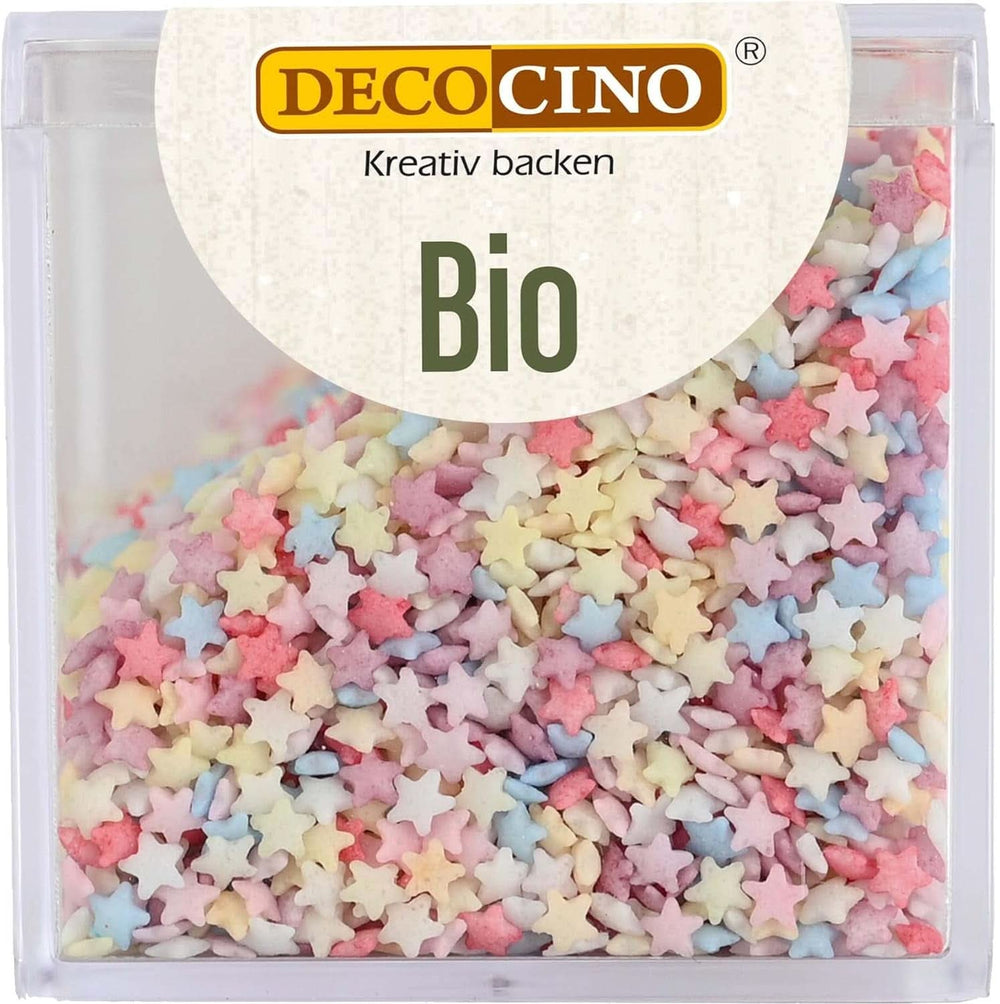 DECOCINO Organic Sprinkle Stars, 50 grammos Sprinkles Naty Shop
