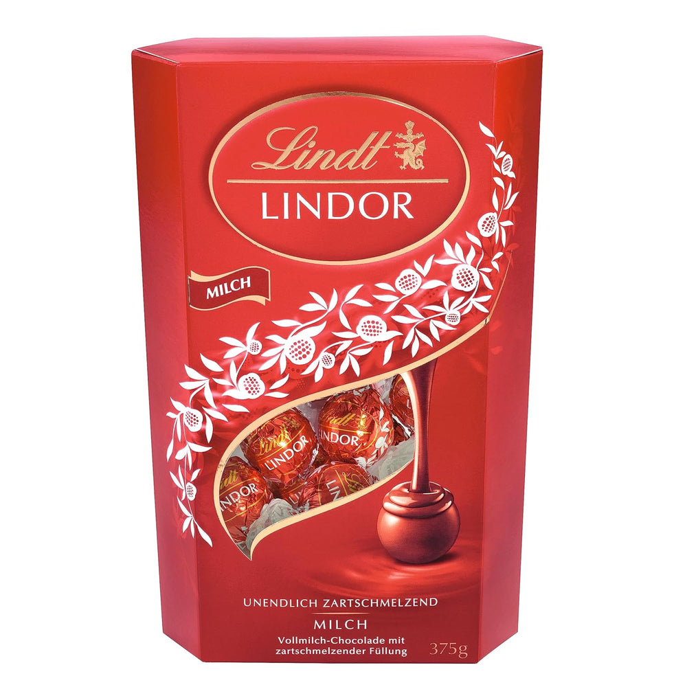 Lindt LINDOR csokoládé pisztáciával | 1 kg-os visszazárható zacskó | kb. 80 db tejcsokoládé golyó szájban olvadó pisztácikrémes töltelékkel | Tömeges csomag, praliné ajándék