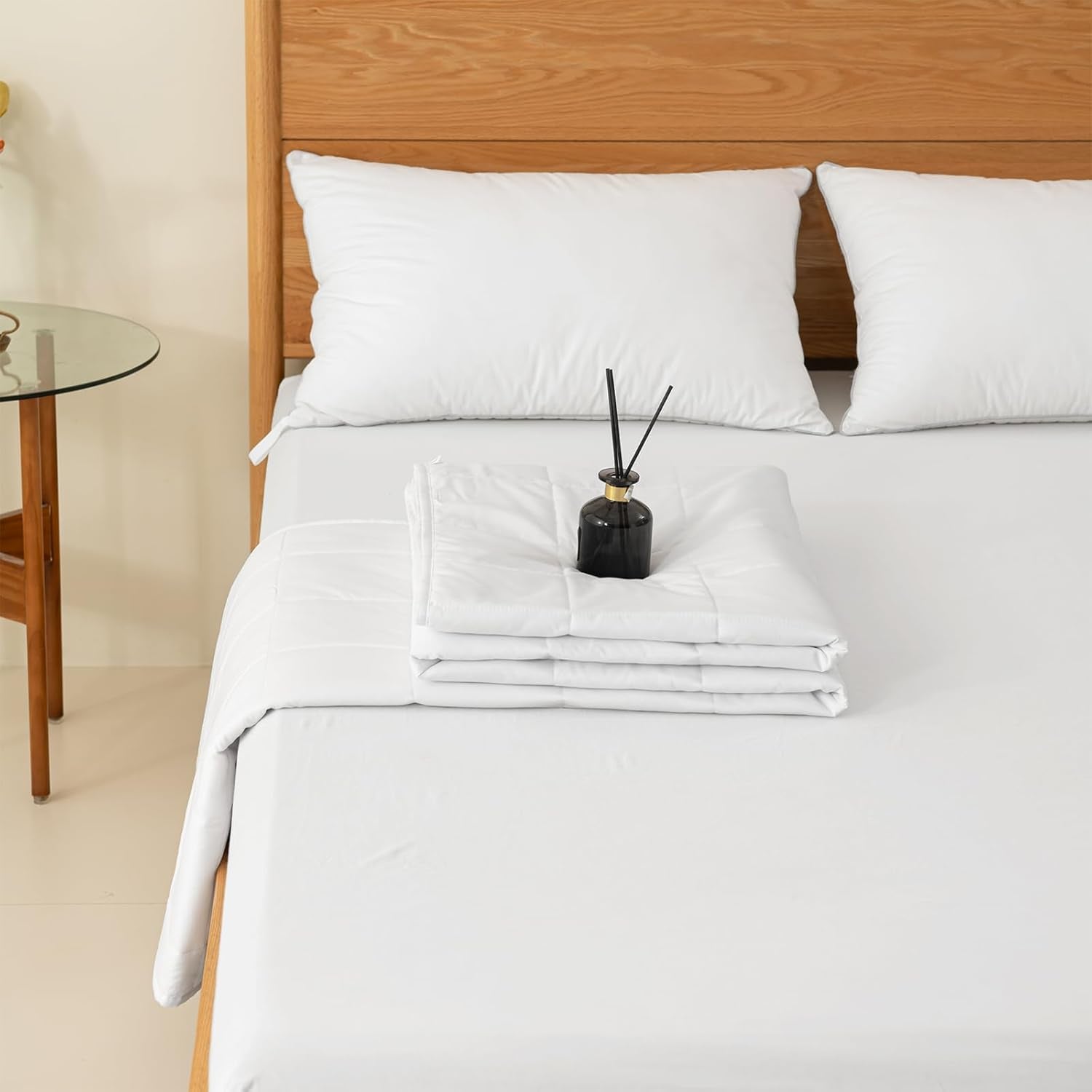 Good Nite Double Duvet, 4.5 Tog, Summer Duvet, Double Duvet, White, Quilt, Poliester, Soft And Lightweight And Machine Washable With Corner Bands (Double Bed 200 X 200 Cm) Plapumi si pilote Naty Shop