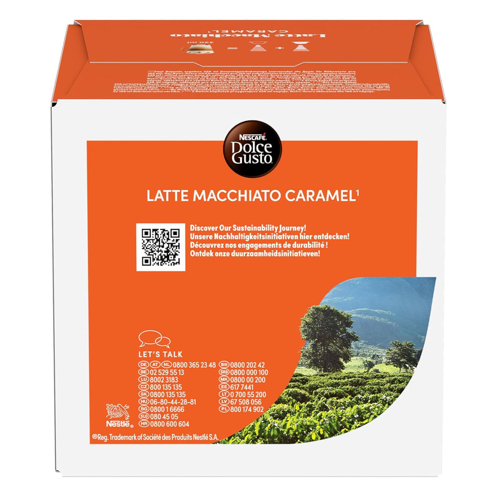NESCAFÉ DOLCE GUSTO Latte Macchiato Caramel Kaffeekapseln 3er Pack (3 x 16 Kapseln)