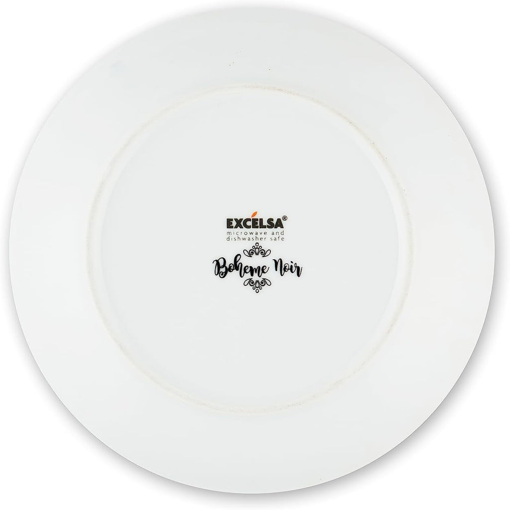 Excelsa Boheme Noir Teller-Set, 18-Teilig, Porzellan, Schwarz Seturi vesela masa Naty Shop