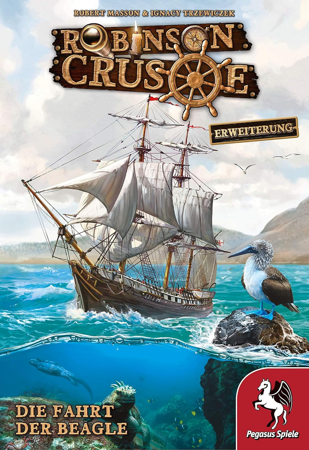 Pegasus Spiele 51946G – Robinson Crusoe Voyage of the Beagle (bővítés), közepes