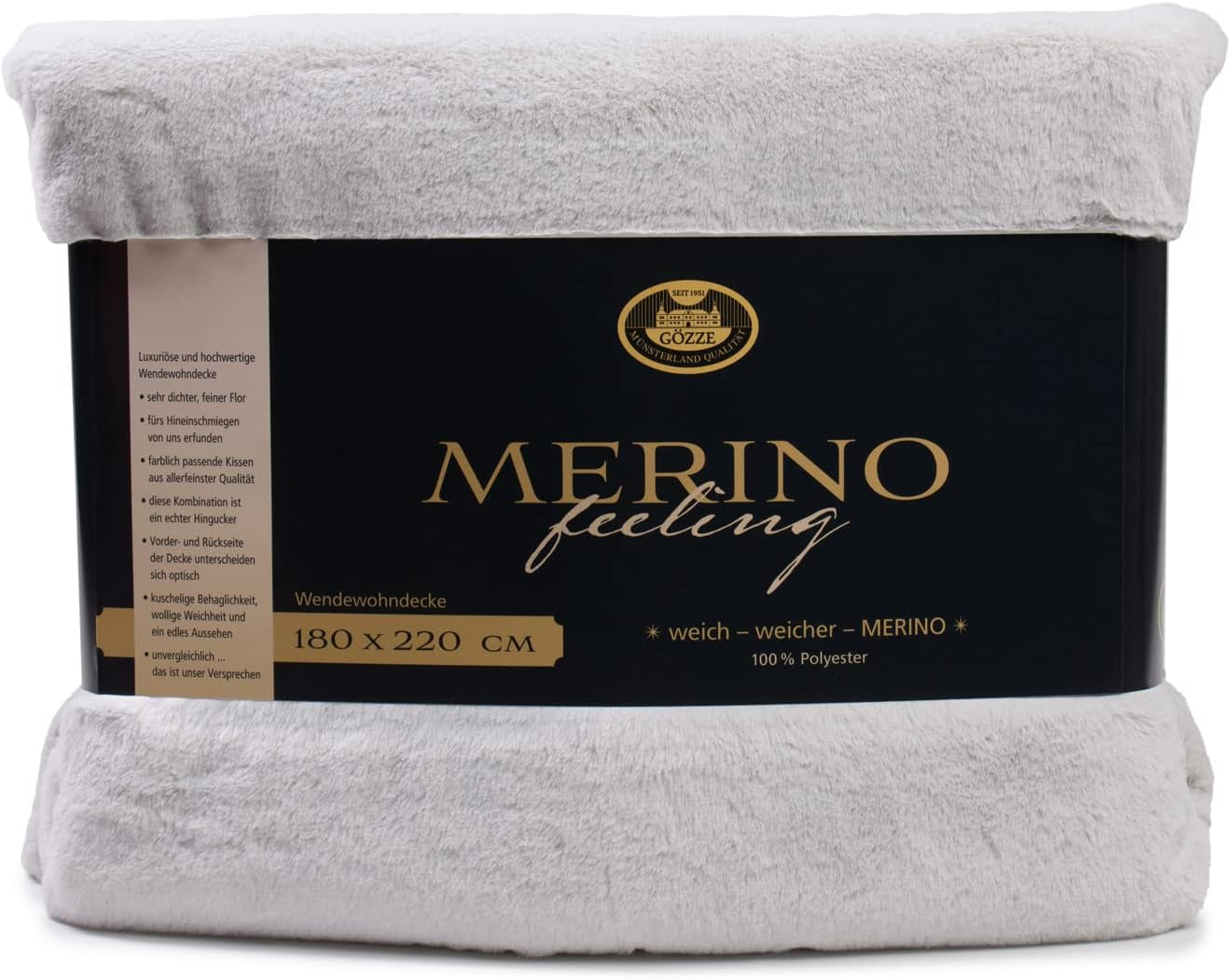 Gözze - Kényelmes takaró, megfordítható, nagy sűrűségű 600 G/m², 150 X 200 cm - Sötétzöld ágyak és takarók Besuche den GÃ¶zze-Store ezüst 180 X 220 cm