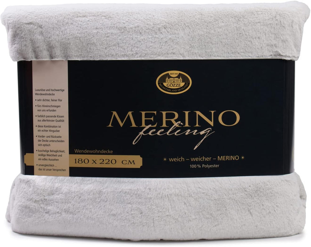 Gözze - Kényelmes takaró, megfordítható, nagy sűrűségű 600 G/m², 150 X 200 cm - Sötétzöld ágyak és takarók Besuche den GÃ¶zze-Store ezüst 180 X 220 cm