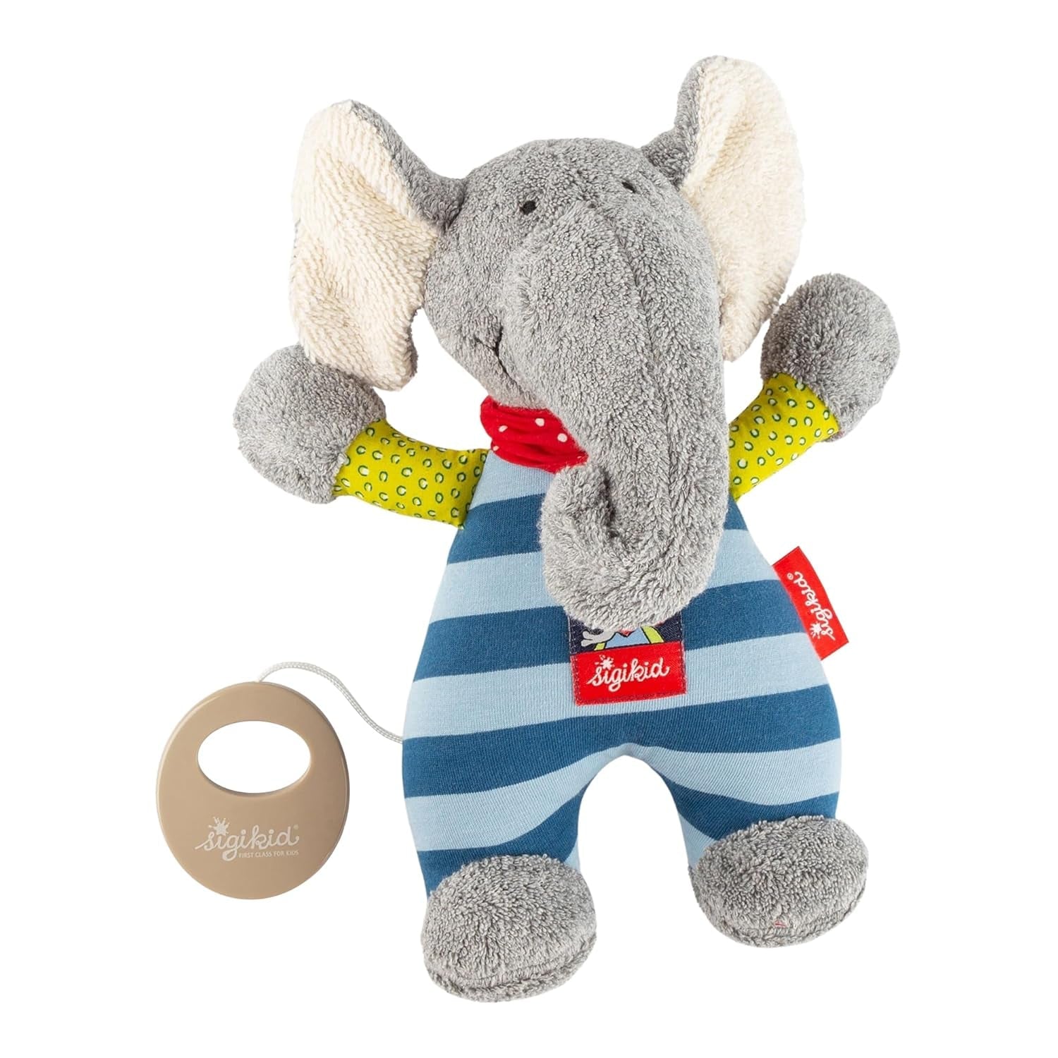 SIGIKID 39265 cutie muzicală Semmel Bunny fete și băieți jucărie pentru copii recomandată de la naștere albastru/bej Jucarii Bebe Naty Shop Albastru/gri
