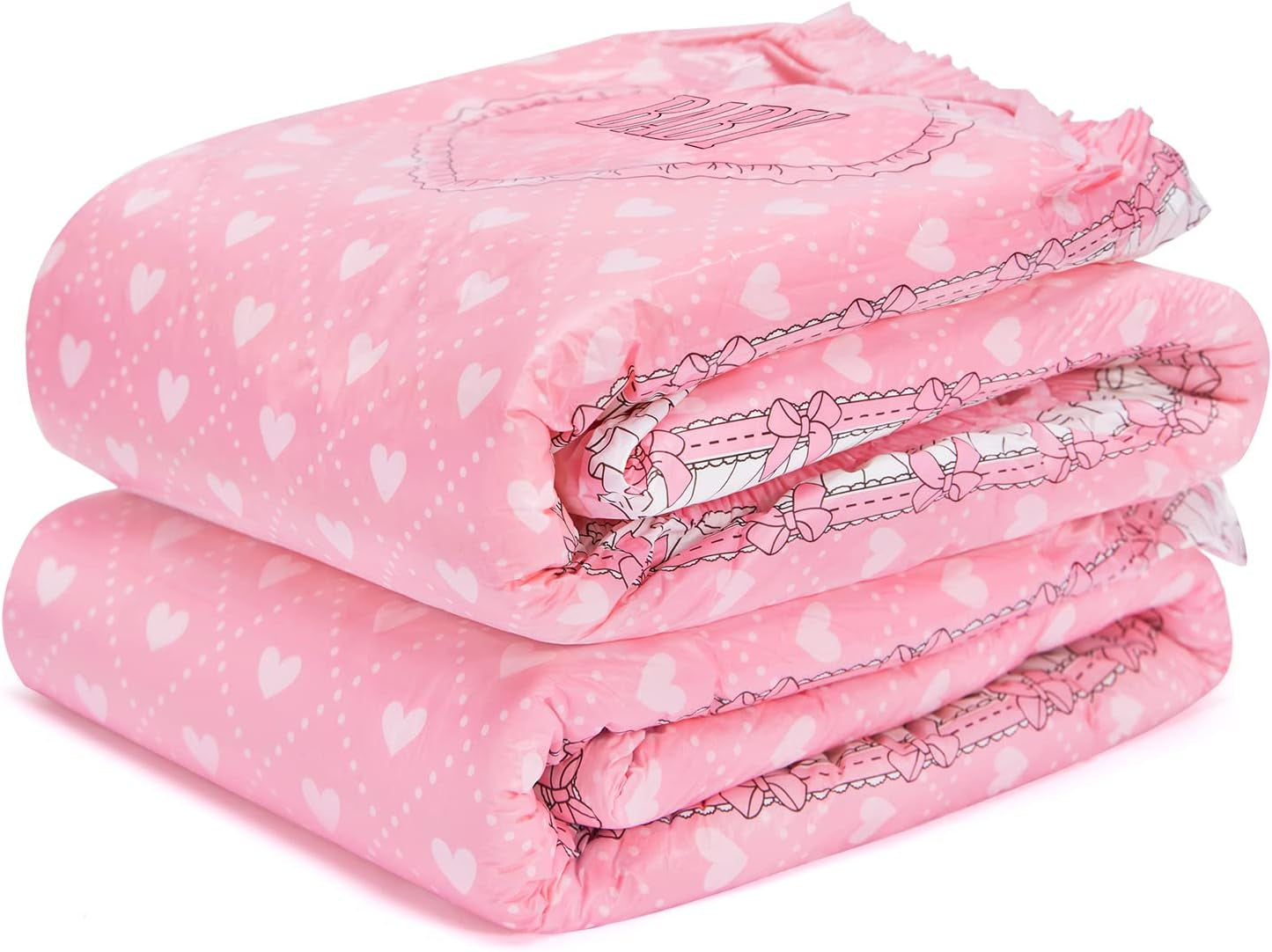 Nyomtatott pelenkák felnőtteknek, 5500-5800 ml, 2 csomag – pirosító baba (M)