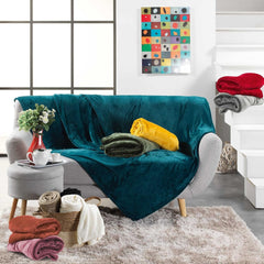 Douceur D'Intérieur, flanel takaró, 125 x 150 cm, rózsaszín, flanel paplanok és paplanok Naty Shop