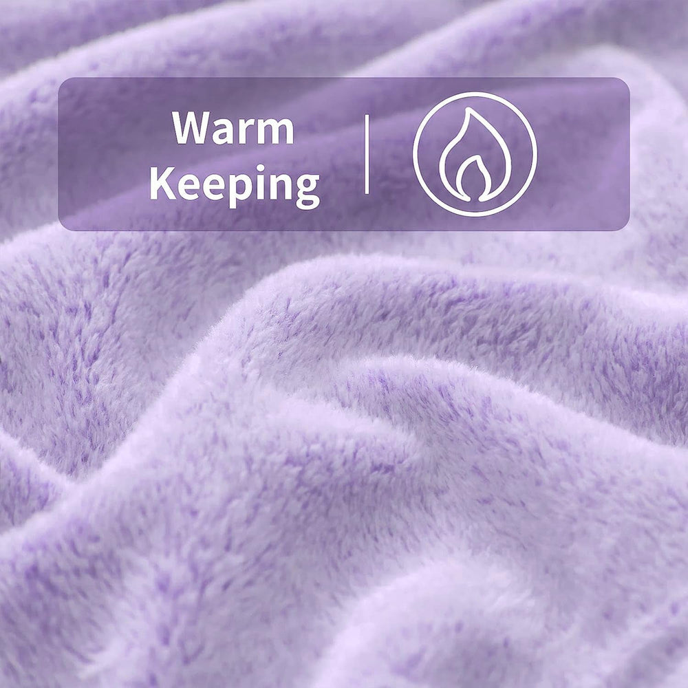 FY FIBER HOUSE flanel fleece throw, pătură din microfibră cu imprimare 3D ghepard, 228 X 274 cm, violet Plapumi si pilote Naty Shop