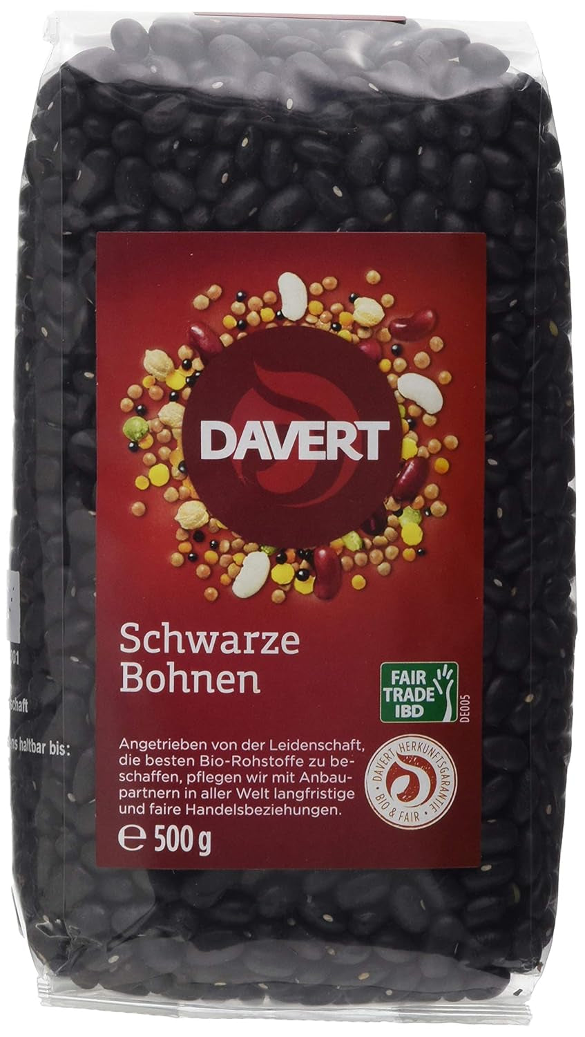 Davert fekete bab (1 x 500 g)
