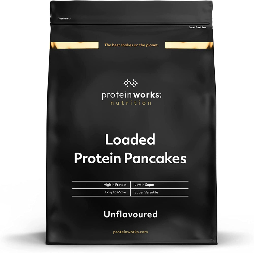 Protein Works - Loaded Protein Pfannkuchen | Premium Pfannkuchen Mischung | Eiweiß Pancakes | Protein Pancakes | 8 Servings | Natürlich | 500G Amestec pentru copt si gatit Naty Shop 1 Kg (1Er Pack) Natürlich