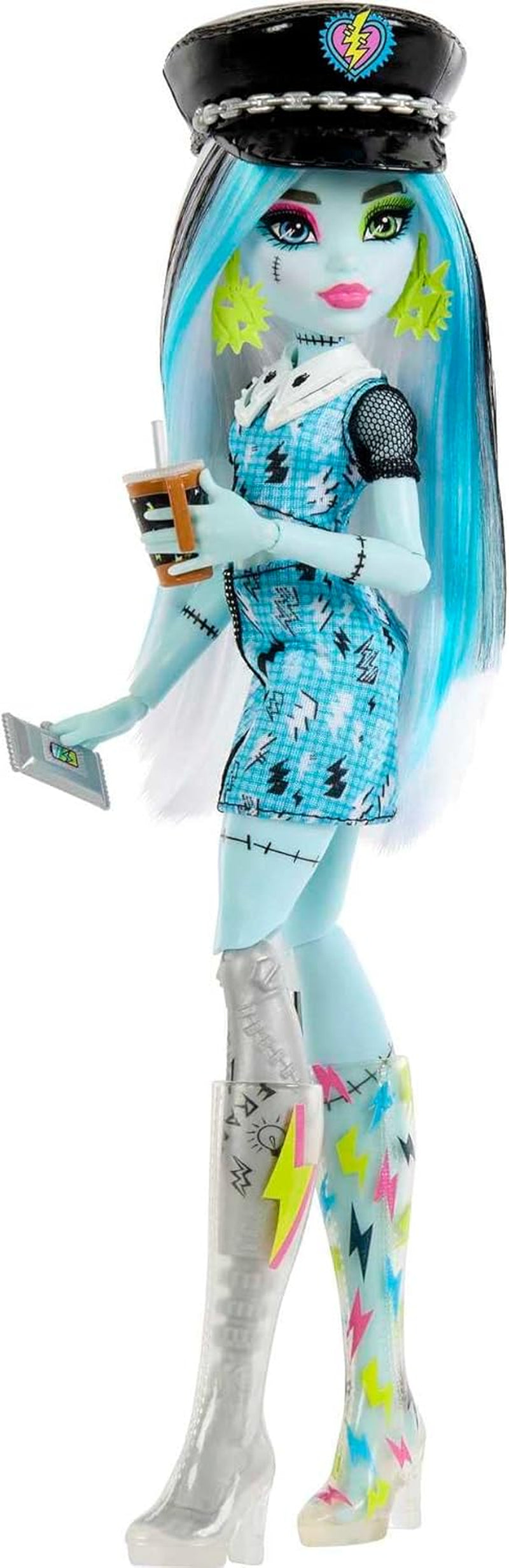 Monster High HKY62 - Puppe und Modeset, Frankie Stein mit Spind und über 19 Zubehörteilen, Skulltimate Secrets, Puppen Spielzeug für Kinder ab 4 Jahren
