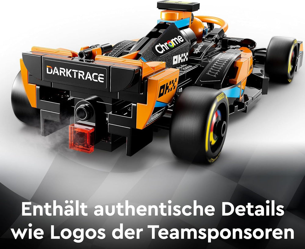 LEGO Speed Champions Mclaren Forma 1 versenyautó 2023, játék 9 évesnél idősebb fiúknak és lányoknak, akik szeretnek önállóan játszani, megépíthető járműmodell, gyerekszoba dekoráció 76919 építőkészletek Besuche den LEGO-Store