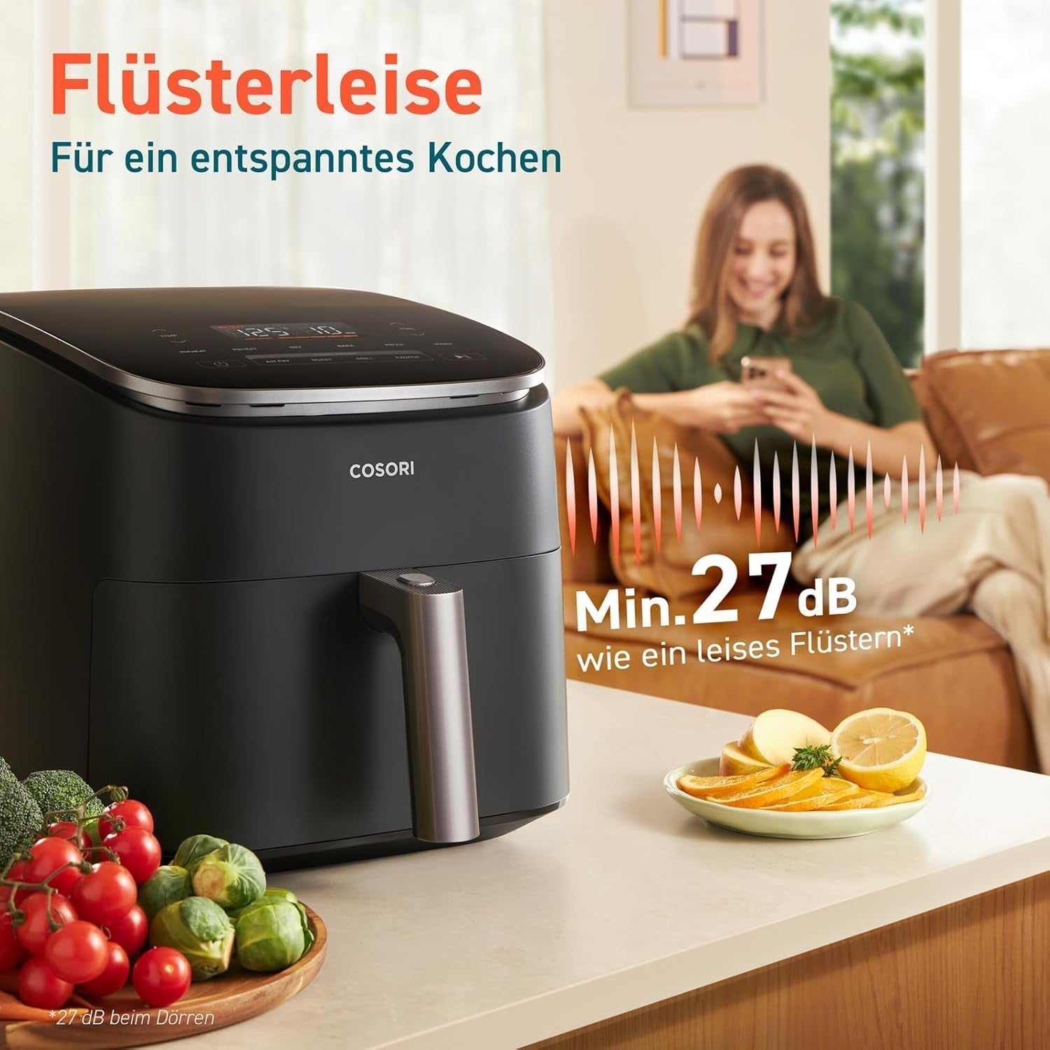 Cosori Turboblaze Hot Air Fryer Airfryer, 9 az 1-ben, 6 literes, csendes készülékek Naty Shop