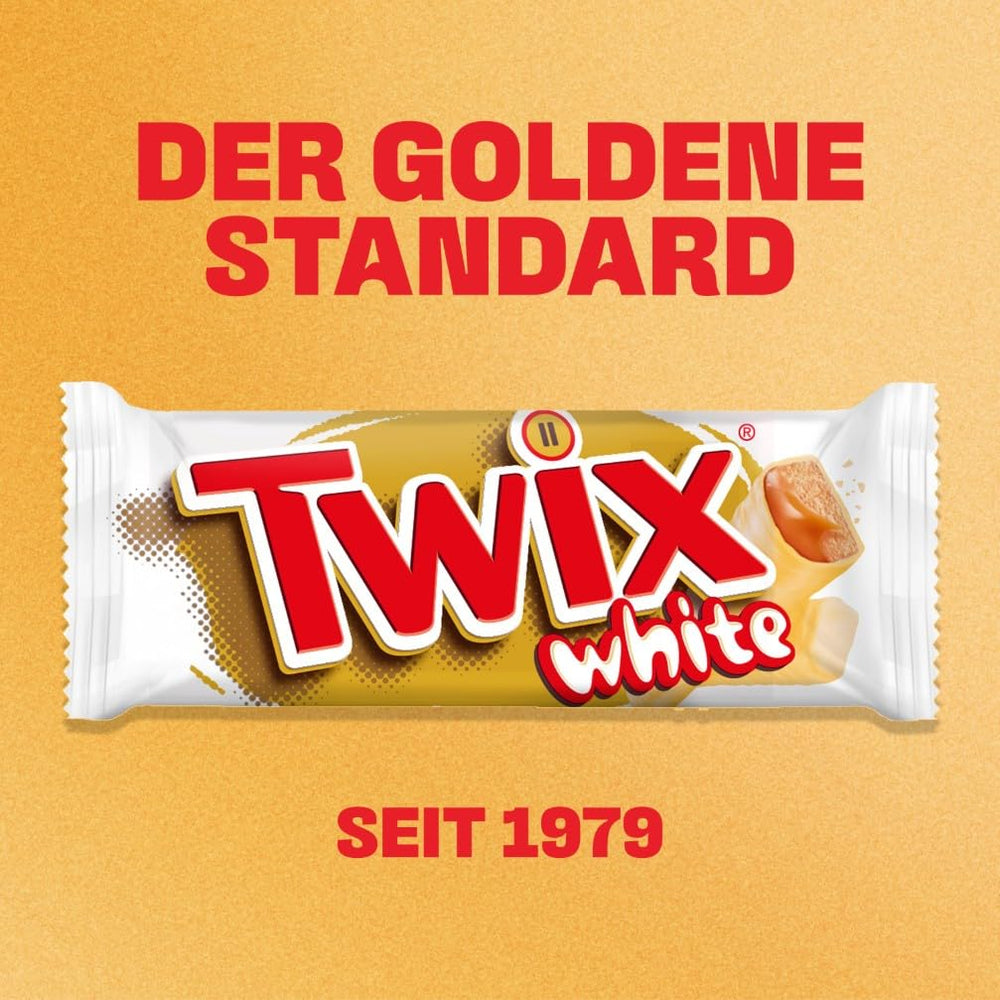 Twix fehér csokoládé; karamell, keksz, fehér csokoládé; több csomag csokoládé; 5 rúd (5 x 46 g)