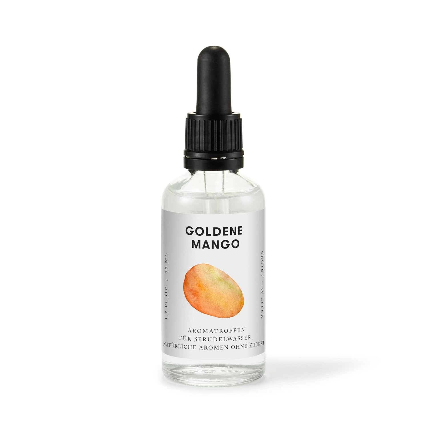 Aarke Aroma picături pentru apă spumantă, gust de zmeură neagră Indulcitori Naty Shop Goldene Mango