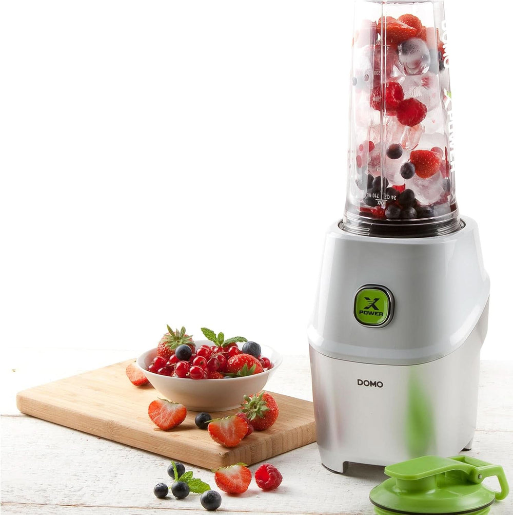 Powermixer Domo DO700BL Mit 1000W Starkem Motor - Mixen Direkt a Der Flasche, Weiß Mother and Child Naty Shopban