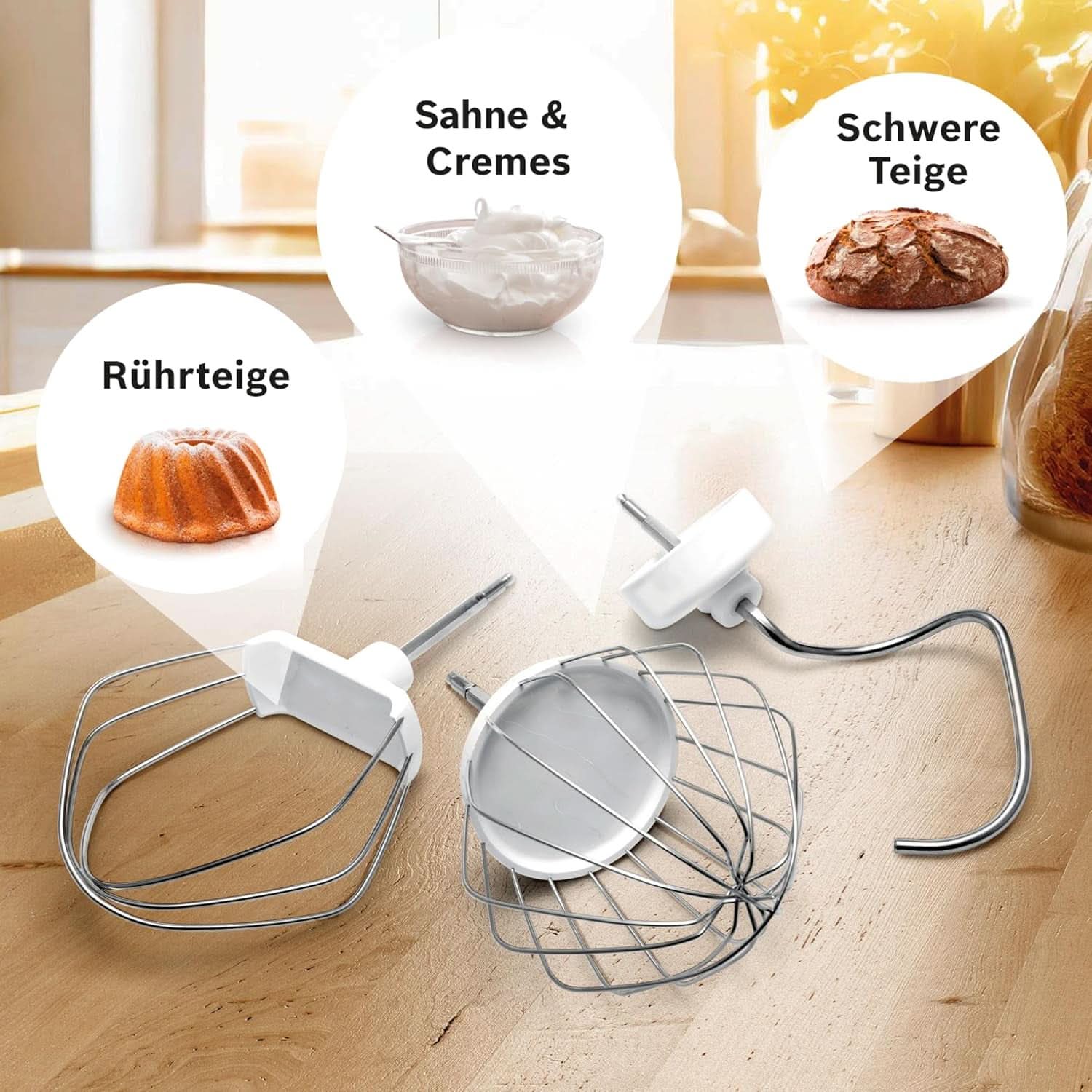 Bosch Küchenmaschine Serie 4 MUM56340, Schüssel 3,9 L, Mixer 1,25 L, Fleischwolf, Zitruspresse, Planetenrührwerk, Knethaken, Schlag-, Rührbesen, Durchlaufschnitzler, 3 Schülubenty, Motherber Shop 900