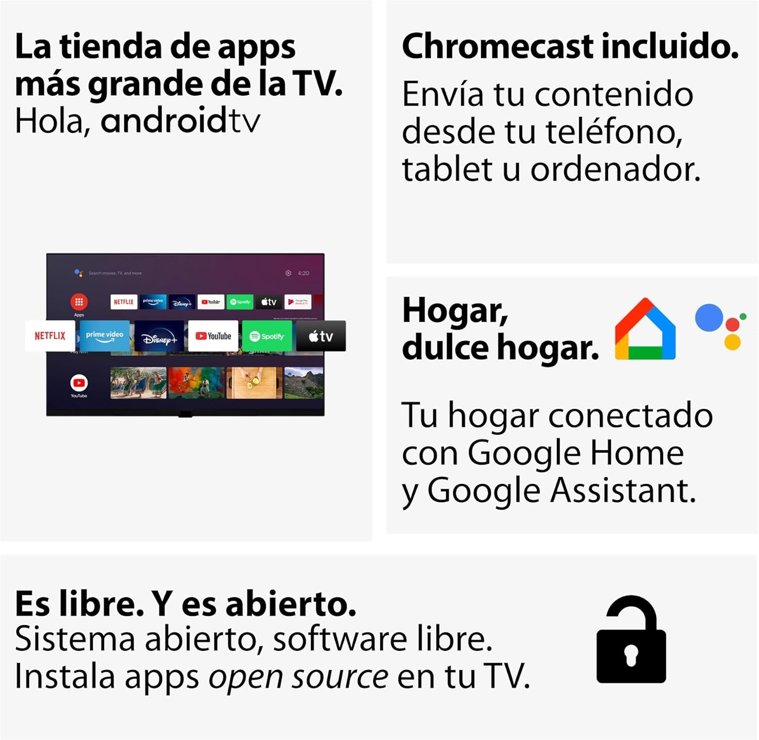 Haier Direct LED Full HD H32K702FG - Smart TV de 32", HDR, Dolby Audio, Android 11, Smart TV, Google Assistant, Bluetooth 5.1, DBX TV, HDMI 2.1 x 3, 2024